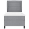 vidaXL Cama tipo Box Spring con colch&oacute;n Gris claro 100 x 200 cm tela