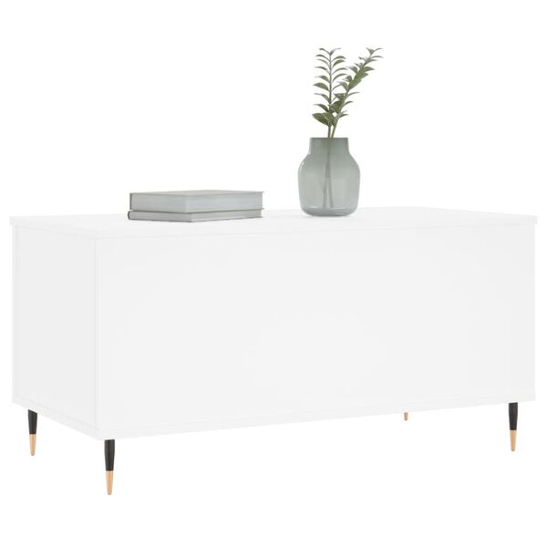 vidaXL Mesa de centro madera contrachapada blanco 90x44,5x45 cm