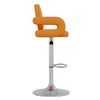 vidaXL Taburetes de cocina 2 unidades cuero sint&eacute;tico naranja