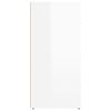 vidaXL Aparador de madera contrachapada blanco brillante 40x33x70 cm