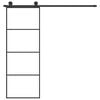 vidaXL Puerta corredera con set herrajes vidrio ESG aluminio 76x205 cm
