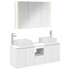 vidaXL Juego de Muebles de Ba&ntilde;o 4 pcs Blanco Madera de ingenier&iacute;a