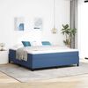 vidaXL Cama de plataforma Azul 180 x 200 cm Tela de Pana
