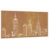 vidaXL Adorno de pared de jard&iacute;n acero corten dise&ntilde;o skyline 105x55 cm
