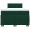 vidaXL Cama box spring con colch&oacute;n terciopelo verde oscuro 120x200 cm