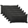 vidaXL Coj&iacute;n con almohada HOUTEN 6 uds. Negro Terciopelo
