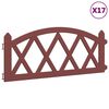 vidaXL Borduras de jard&iacute;n 17 unidades PP rojo 10 m