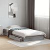 vidaXL Cama con cajones madera de ingenier&iacute;a gris Sonoma 75x190 cm