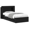 vidaXL Estructura de cama con almacenamiento y cabecero Negro
