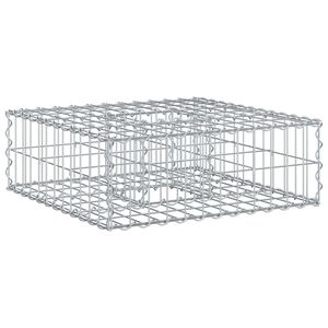 vidaXL Cama elevada de gavi&oacute;n 60 x 60 x 20 cm Acero Galvanizado