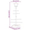 vidaXL &Aacute;rbol de Navidad de metal con soporte Negro 59,5 cm