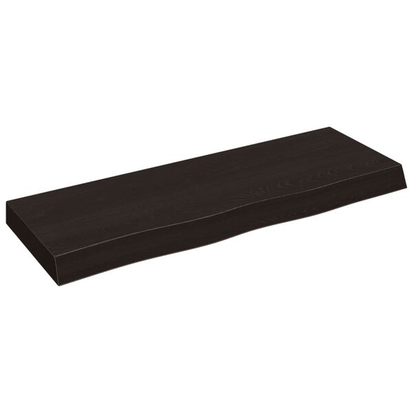 vidaXL Estante pared madera roble tratada marr&oacute;n oscuro 80x30x(2-6) cm