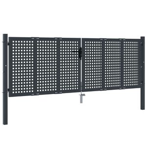 vidaXL Puerta de jard&iacute;n Antracita 300x75 cm Acero