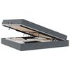 vidaXL Cama con almacenamiento y colch&oacute;n Gris oscuro 200 x 200 cm
