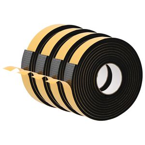 vidaXL Cinta de espuma autoadhesiva 4 uds. Negro 40mm x 5m Espuma CR