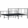 vidaXL Estructura cama sin colch&oacute;n con estribo metal negro 183x213 cm
