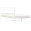 vidaXL Estructura cama sin colch&oacute;n con estribo metal blanco 107x203 cm