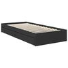 vidaXL Cama con almacenamiento Negro 90 x 190 cm Madera de ingenier&iacute;a
