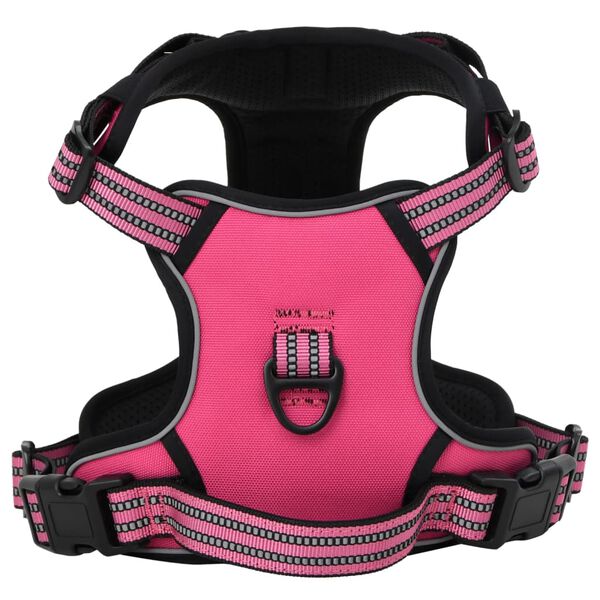 vidaXL Arn&eacute;s para perros con bandas reflectantes ajustables rosa S