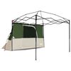 vidaXL Juego de Tienda de Camping con techo 2 pcs Verde Tafet&aacute;n y Tela
