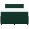 vidaXL Cama box spring con colch&oacute;n terciopelo verde oscuro 140x190 cm