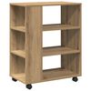 vidaXL Armario con ruedas madera ingeniería roble artisan 60x35x75 cm
