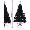 vidaXL &Aacute;rbol de Navidad Artificial Preiluminado Negro 150 cm PVC