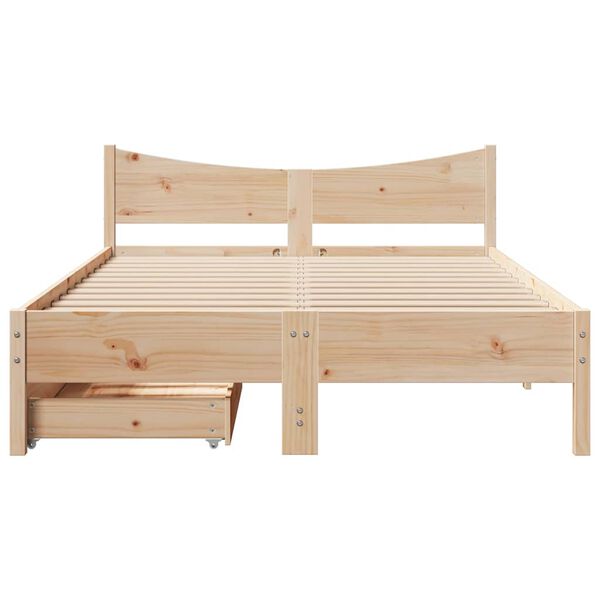 vidaXL Estructura de cama con cajones madera maciza de pino 120x200 cm