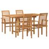 vidaXL Conjunto de Comedor de Jard&iacute;n 5 pcs Marr&oacute;n