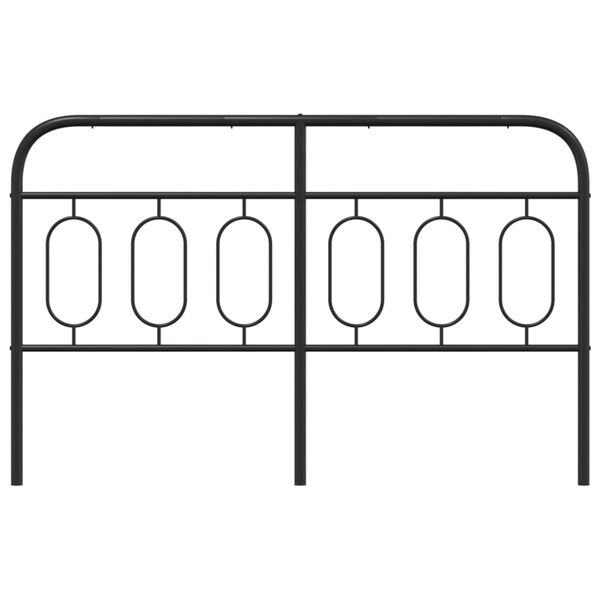 vidaXL Cabecero de repuesto de metal negro 137 cm