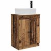 vidaXL Vanidad de ba&ntilde;o con lavabo Madera envejecida 54 x 35 x 83 cm
