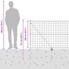 vidaXL Valla con Poste Gris 1 x 10 m Acero