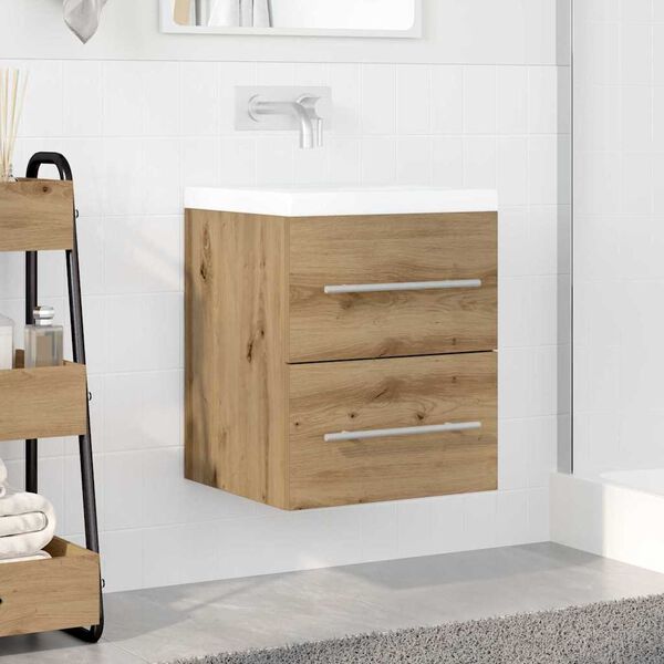 vidaXL Mueble de lavabo con caj&oacute;n Roble artesanal 38,5 x 41 x 48 cm