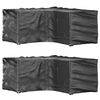 vidaXL Fundas muebles jard&iacute;n forma de L 2 uds 16 ojales 215x215x90 cm
