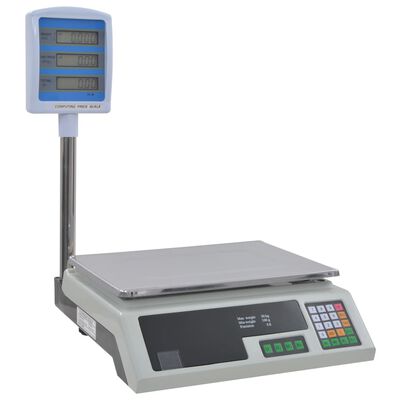 vidaXL Báscula electrónica de mesa con LCD 30 kg