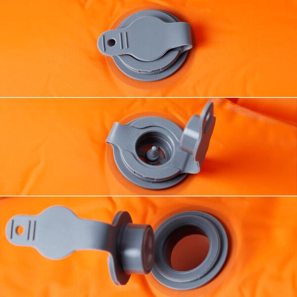 vidaXL Colch&oacute;n de camping autoinflable con almohada 1 persona naranja