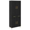 vidaXL Alacena Roble Negro 69,5 x 34 x 180 cm Madera de ingenier&iacute;a