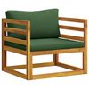 vidaXL Sill&oacute;n modular con cojines 100 % poli&eacute;ster Acacia S&oacute;lido