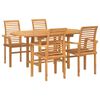 vidaXL Conjunto de Comedor de Jardín 5 pcs Marrón