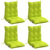 vidaXL Cojines para silla respaldo bajo 4 uds tela Oxford verde brillo