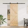vidaXL Puerta corredera con herrajes madera maciza de pino 70x210 cm