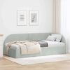 vidaXL Estructura de cama en esquina Gris Claro 90 cm x 190 cm