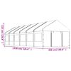 vidaXL Cenador con techo polietileno blanco 13,38x4,08x3,22 m