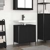 vidaXL Mueble de ba&ntilde;o con lavabo negro 60x34,5x60 cm