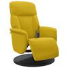vidaXL Sill&oacute;n reclinable masaje con reposapi&eacute;s terciopelo amarillo