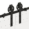 vidaXL Kit de herrajes para puertas correderas acero negro 366 cm