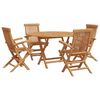 vidaXL Conjunto de Comedor de Jardín 5 pcs Marrón