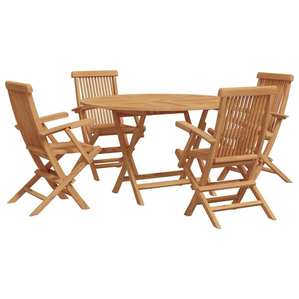 vidaXL Conjunto de Comedor de Jardín 5 pcs Marrón