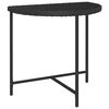 vidaXL Mesa de jard&iacute;n de rat&aacute;n sint&eacute;tico negra 80x50x75 cm