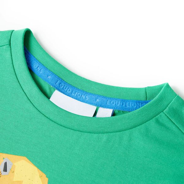 Camiseta infantil verde ne&oacute;n 140